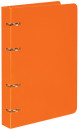 Тетрадь на кольцах, 80 л., BRAUBERG, А5, 160х205 мм, клетка, обложка пластик, "Оранжевый", 403253