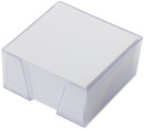Блок для записей BRAUBERG в подставке прозрачной, куб 9х9х5 см, белый, белизна 95-98%, 1222242