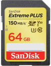 Флеш-накопитель Sandisk Карта памяти Sandisk Extreme Plus SDXC Card 64GB, 150MB/s V30 UHS-I U3