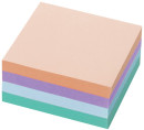 Блок для записей STAFF, проклеенный, куб 8х8 см, 350 листов, цветной, чередование с белым, 1203842