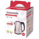 Чайник электрический Sonnen KT-118 1500 Вт серебристый 1.8 л нержавеющая сталь5