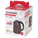 Чайник электрический Sonnen KT-118С 1500 Вт кофейный 1.8 л нержавеющая сталь5