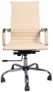 Кресло офисное BRABIX "Energy EX-509", рециклированная кожа, хром, бежевое, 5311663