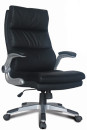 Кресло офисное BRABIX "Fregat EX-510", рециклированная кожа, черное, 530863