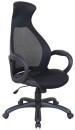 Кресло офисное BRABIX "Genesis EX-517", пластик черный, ткань/экокожа/сетка черная, 531574