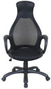 Кресло офисное BRABIX "Genesis EX-517", пластик черный, ткань/экокожа/сетка черная, 5315743