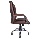 Кресло офисное BRABIX "Space EX-508", экокожа, хром, коричневое, 5311642