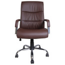 Кресло офисное BRABIX "Space EX-508", экокожа, хром, коричневое, 5311643