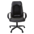 Кресло офисное BRABIX "Strike EX-525", экокожа черная, ткань черная, TW, 5313814