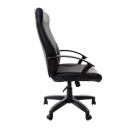 Кресло офисное BRABIX "Trust EX-535", экокожа черная, ткань серая, 5313832