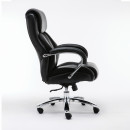 Кресло офисное BRABIX "Status HD-003", нагрузка до 250 кг, рециклированная кожа, хром, черное2