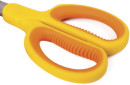 Ножницы BRAUBERG "Extra" 155 мм, классической формы, ребристые резиновые вставки, оранжево-желтые, 2364503