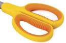 Ножницы BRAUBERG "Extra" 185 мм, классической формы, ребристые резиновые вставки, оранжево-желтые, 2364513
