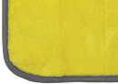 Салфетка универсальная двусторонняя, плотная микрофибра (плюш), 35х35 см, желтая/серая, ЛАЙМА, 6046864