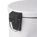 Ведро-контейнер для мусора (урна) с педалью ЛАЙМА "Classic", 12 л, белое, глянцевое, металл, со съемным внутренним ведром, 6049485