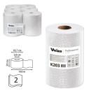 Полотенца бумажные рулонные VEIRO Professional (Система H1), комплект 6 шт., Comfort, 160 м, 2-слойные, белые, K203