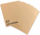 Крафт-бумага в листах А3, 297х420 мм, плотность 78 г/м2, 100 листов, BRAUBERG, 440149
