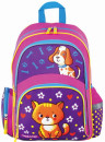 Рюкзак ПИФАГОР+ для начальной школы, девочка, Пес и кот, 40х30х15 см, 2279412