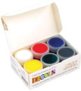 Краски акриловые по стеклу и керамике "Декола", 6 цветов по 20 мл, в баночках, 40410262