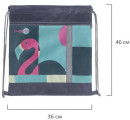 Сумка для обуви, карман на молнии, сетка для вентиляции, светоотражающая, "Фламинго", 46х36 см, СДС-7112