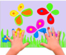 Краски пальчиковые флуоресцентные ЮНЛАНДИЯ, 6 цветов по 60 мл, в баночках, высшее качество, 1913414