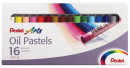 Пастель масляная художественная PENTEL "Oil Pastels", 16 цветов, круглое сечение, картонная упаковка, PHN4-16