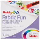 Пастель для ткани PENTEL "Fabric Fun", 7 цветов, картонная упаковка, PTS-7