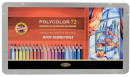 Карандаши цветные художественные KOH-I-NOOR "Polycolor", 72 цвета, 3,8 мм, металлическая коробка, 3827072001PL2