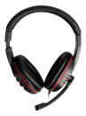 Наушники с микрофоном Oklick HS-L380G черный/красный 1.8м мониторы оголовье (JD-032)3