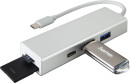 Разветвитель USB Type-C HAMA Aluminium 00135759 SD/SDHC microSD USB Type-C 2 х USB 3.0 серебристый2