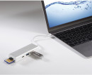 Разветвитель USB Type-C HAMA Aluminium 00135759 SD/SDHC microSD USB Type-C 2 х USB 3.0 серебристый4