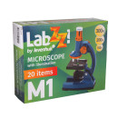 Микроскоп детский LEVENHUK LabZZ M1, 100-300 кратный, монокулярный, 3 объектива, 697392