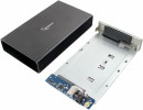 Gembird EE3-U3S-80 Внешний корпус 3.5" чёрный, USB 3.0, SATA, HDD/SSD, до 2 Тб, алюминий3