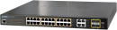 IPv6/IPv4, 24-Port Managed 802.3at POE+ Gigabit Ethernet Switch + 4-Port Gigabit Combo TP/SFP (440W)