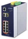 IP30 L2+ SNMP Manageable 8-Port Gigabit POE(Af) Switch + 2-Port Gigabit SFP Industrial Switch (-40 to 75 C), ERPS Ring Supported, 1588