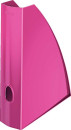 Лоток вертикальный Esselte 52771023 Leitz WOW A4 75x312x258мм розовый металлик полистирол