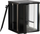 Hyperline TWB-0945-GP-RAL9004 Шкаф настенный 19-дюймовый (19"), 9U, 500x 600х 450мм, стеклянная дверь с перфорацией по бокам, ручка с замком, цвет черный (RAL 9004) (разобранный)3