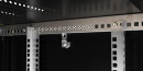 Hyperline TWB-FC-1866-GP-RAL9004 Шкаф настенный 19-дюймовый (19") 18U, 908x 600х 600мм, стеклянная дверь с перфорацией по бокам, ручка с замком, с возможностью установки на ножки, цвет черный RAL 90044