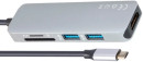 Концентратор USB Type-C VCOM Telecom CU430M HDMI 2 х USB 3.0 серый