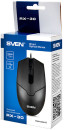 Мышь SVEN RX-30 USB чёрная, 2+1кл. 1000DPI, цвет. картон, каб. 2м.5