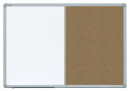 Доска магнитно-маркерная/пробковая 60x90 см, алюминиевая рамка, "КОМБИ", OFFICE, "2х3" (Польша), TCASC96